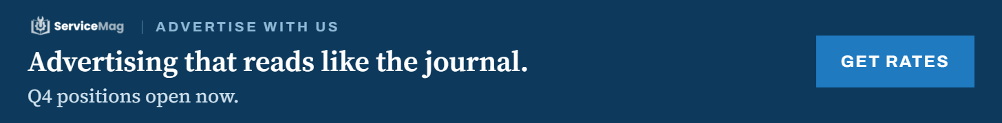 Advertise in ServiceMag — four labelled positions, sold direct. See rates and availability.