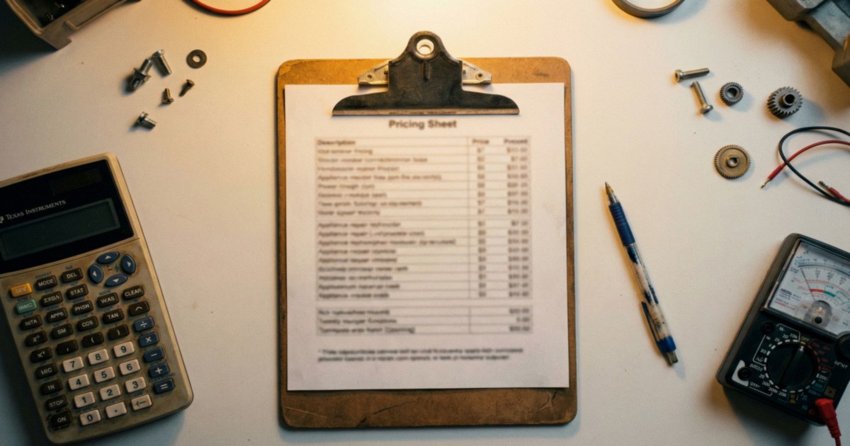 Appliance Repair Pricing in Southern California: 2026 Rate Benchmarks